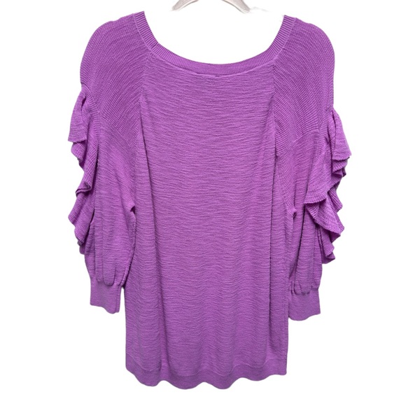 Express Ruffle Off Shoulder Knit Sweater - Picture 6 of 8